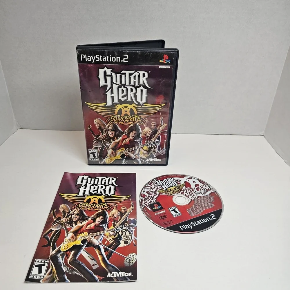 Guitar Hero: Aerosmith (Sony PlayStation 2,‎ 2008) CIB